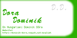 dora dominik business card