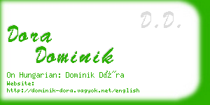 dora dominik business card